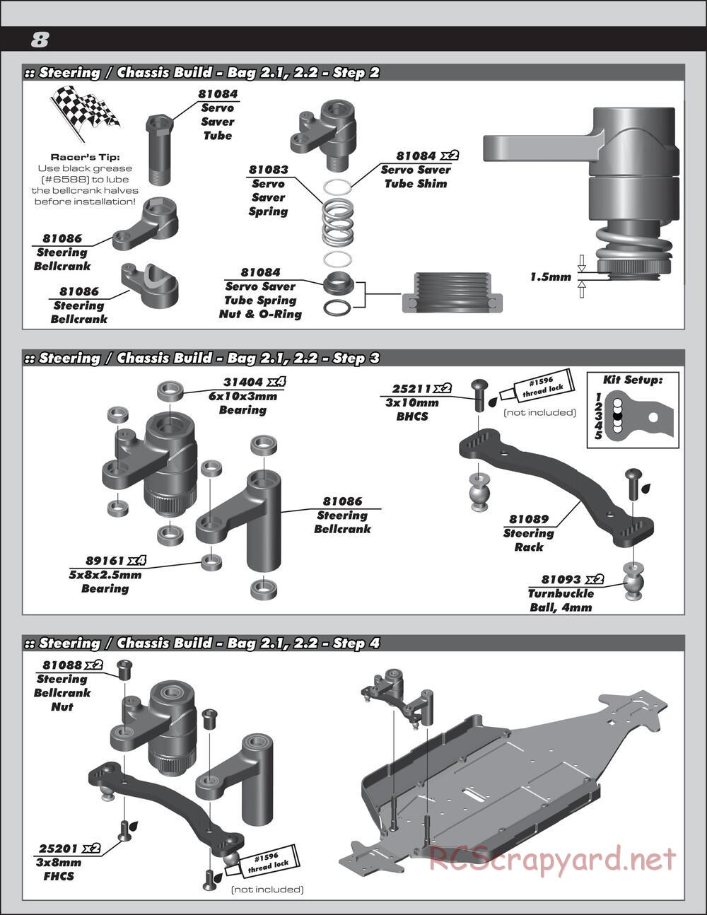 Team Associated - RC8T3.1e Team - Manual - Page 8