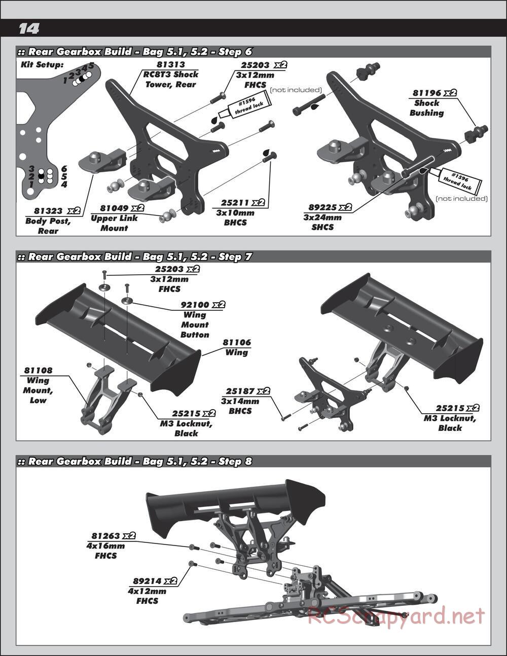 Team Associated - RC8T3.1e Team - Manual - Page 14