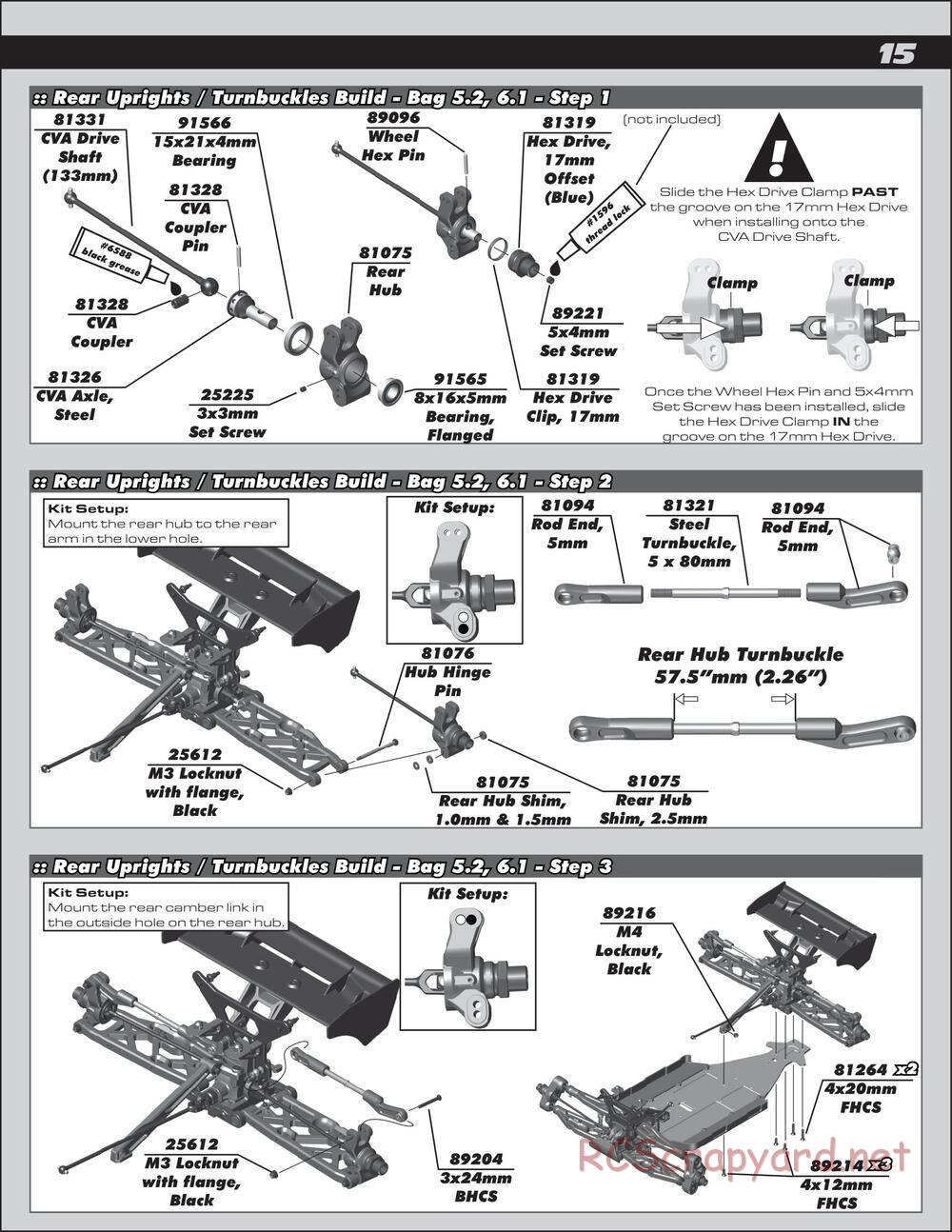 Team Associated - RC8T3.1e Team - Manual - Page 15