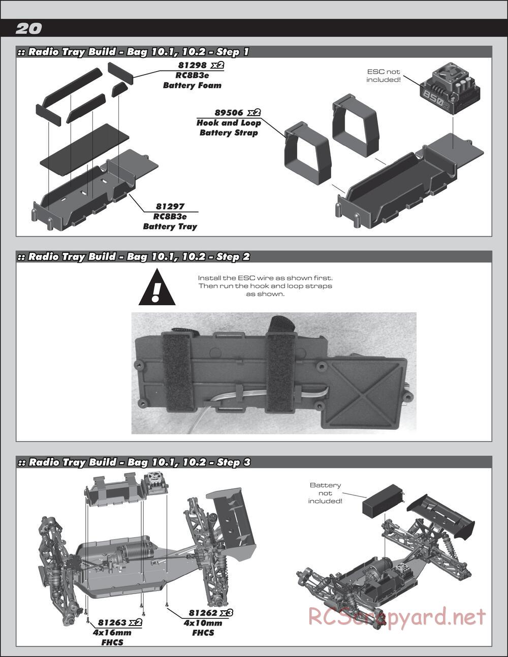 Team Associated - RC8T3.1e Team - Manual - Page 20