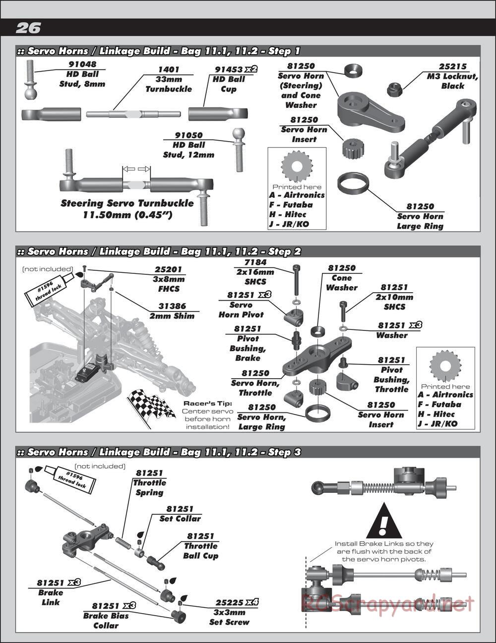 Team Associated - RC8T3.1e Team - Manual - Page 26