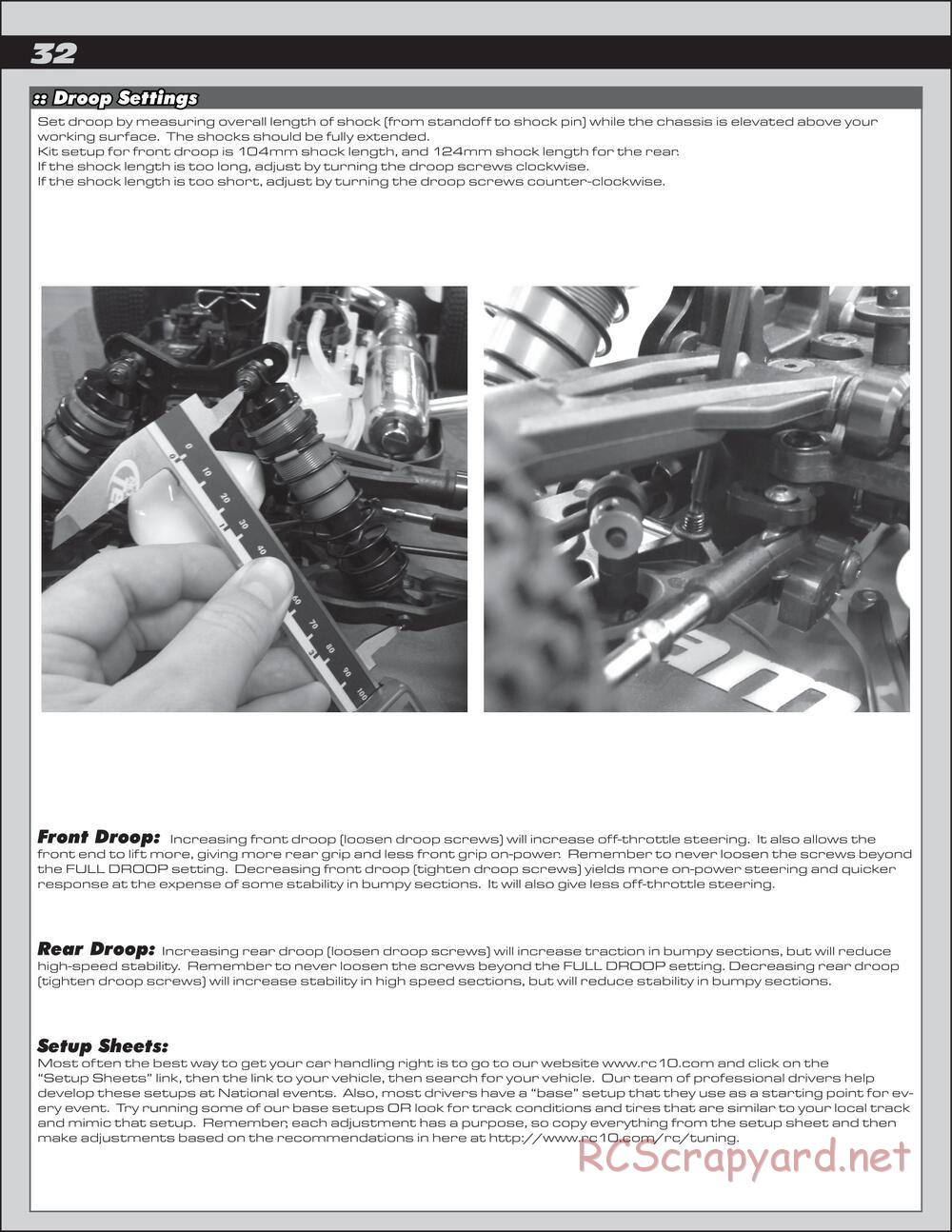 Team Associated - RC8T3.1e Team - Manual - Page 32