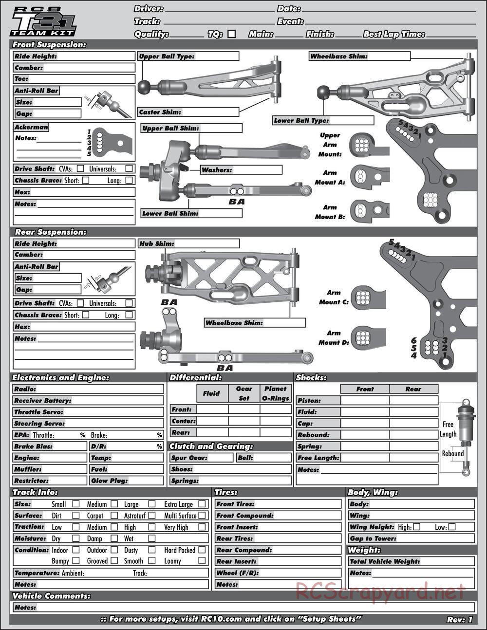 Team Associated - RC8T3.1e Team - Manual - Page 49