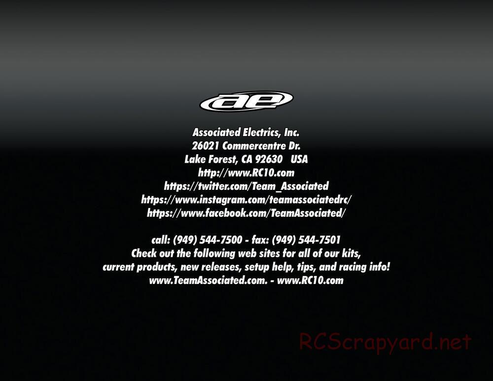 Team Associated - RC8T3.1e Team - Manual - Page 50