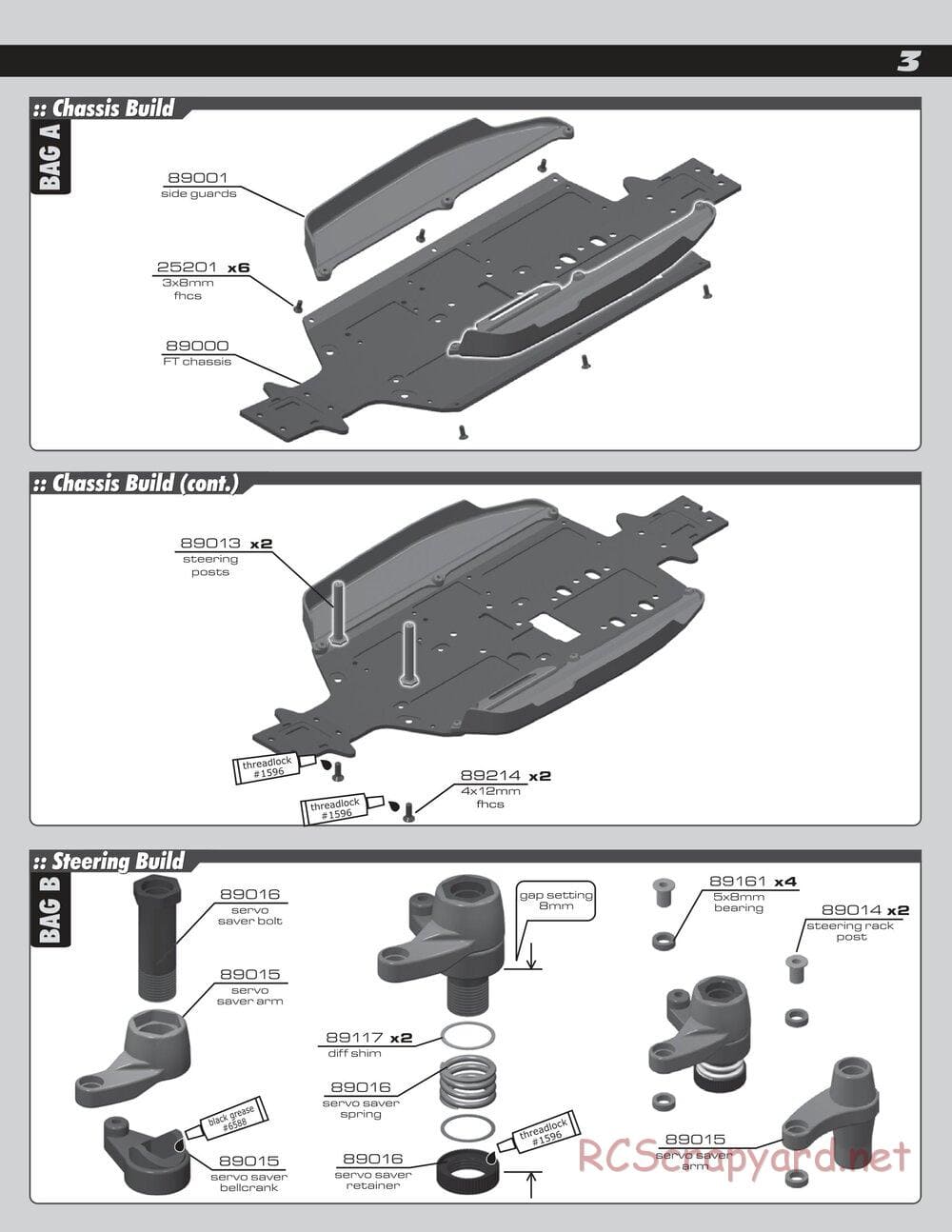 Team Associated - RC8B Factory Team - Manual - Page 3