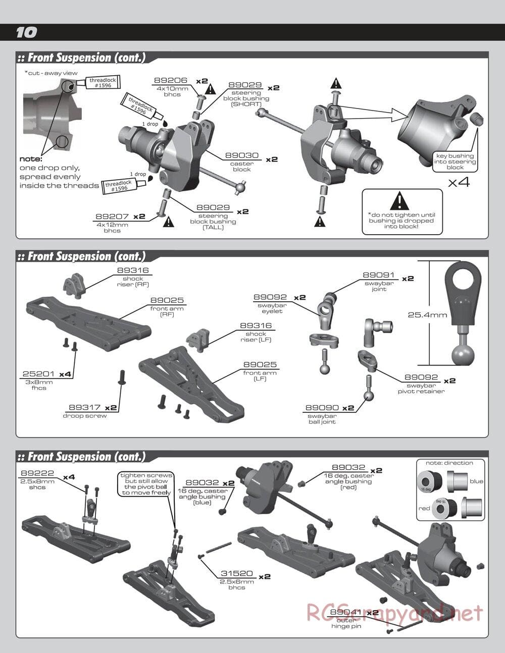 Team Associated - RC8B Factory Team - Manual - Page 10