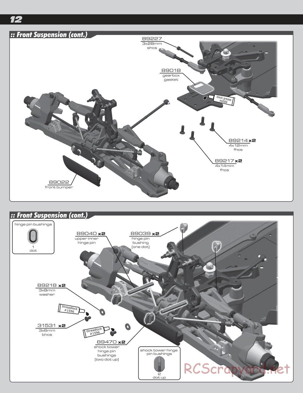 Team Associated - RC8B Factory Team - Manual - Page 12