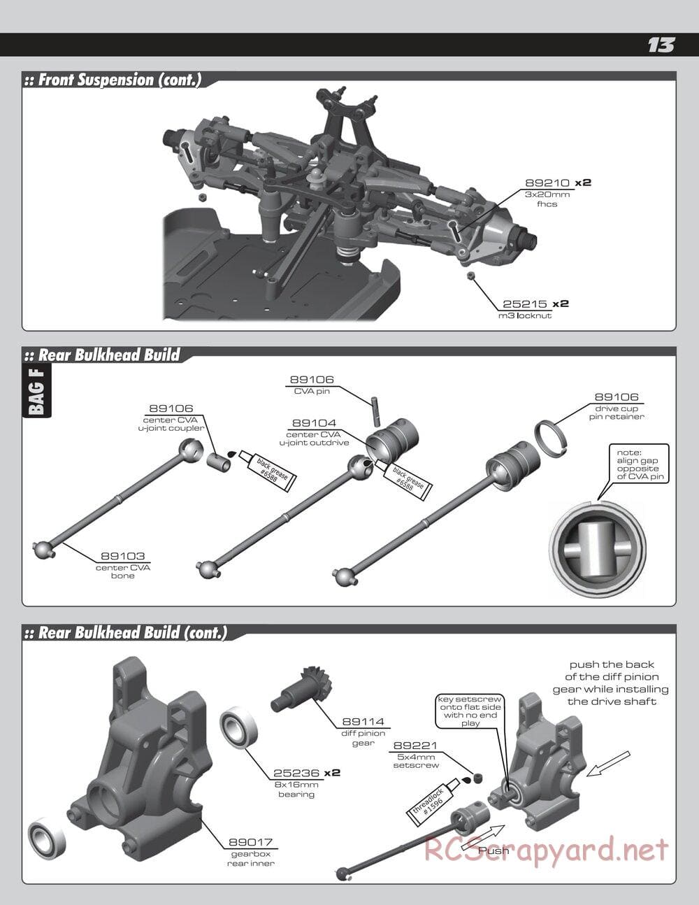 Team Associated - RC8B Factory Team - Manual - Page 13