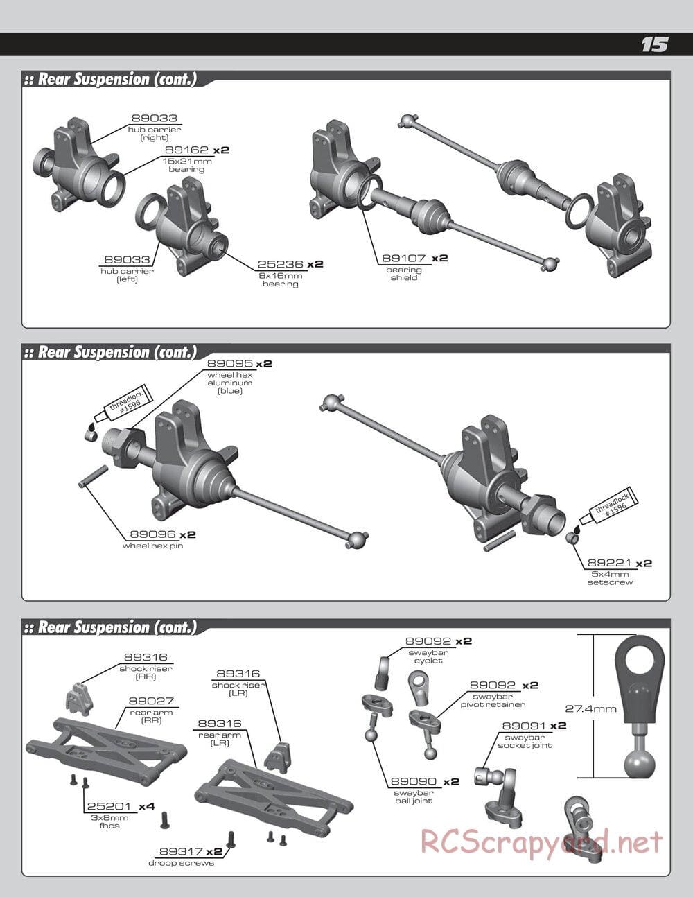 Team Associated - RC8B Factory Team - Manual - Page 15
