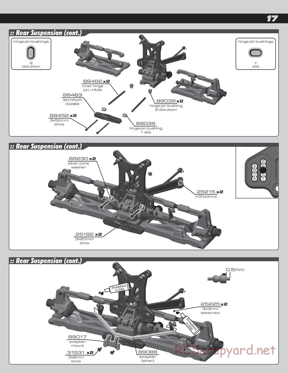 Team Associated - RC8B Factory Team - Manual - Page 17