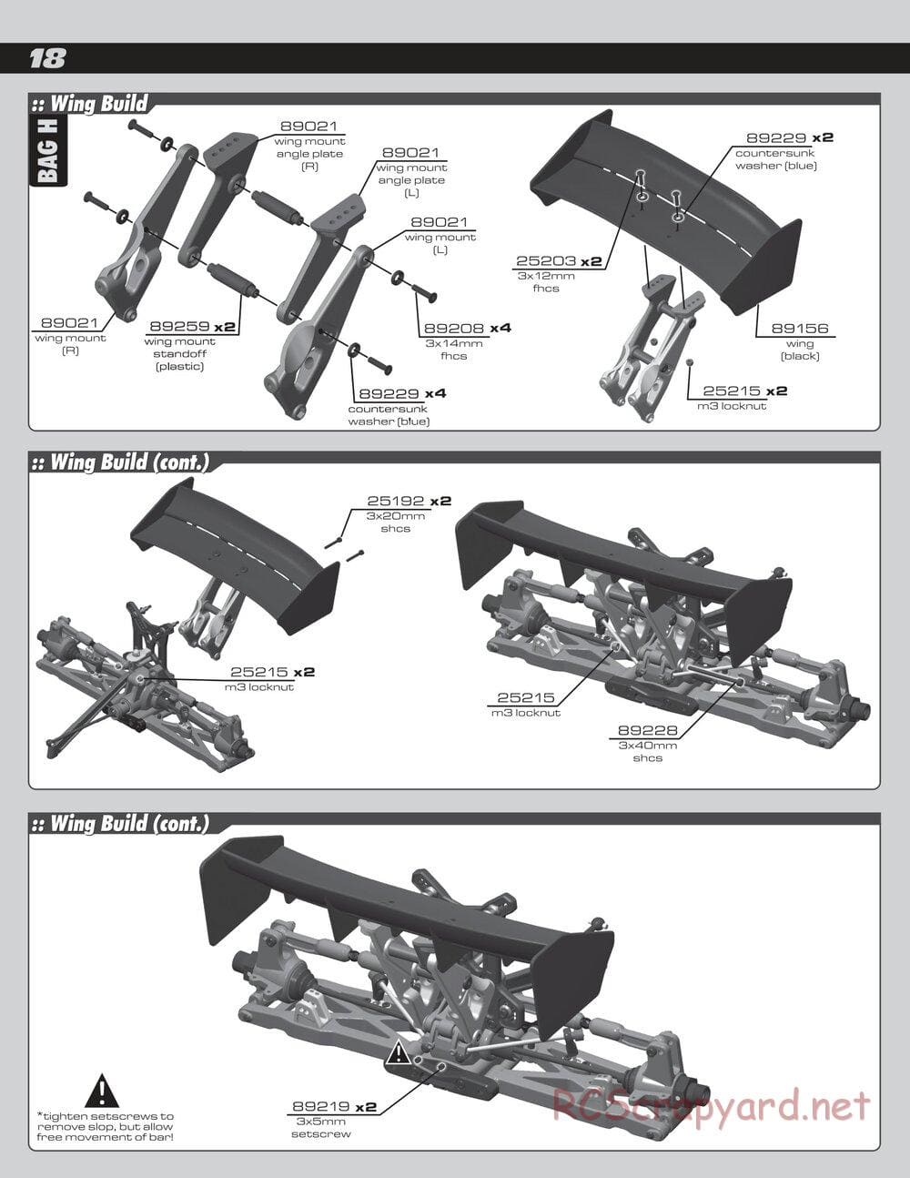 Team Associated - RC8B Factory Team - Manual - Page 18