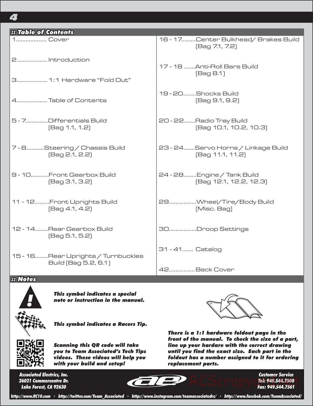 Team Associated - RC8B3.1 Team - Manual - Page 4