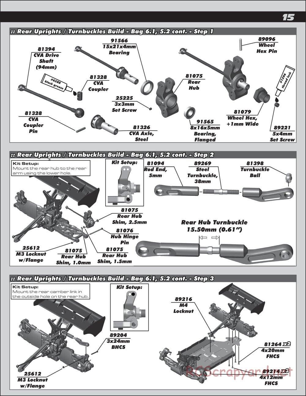 Team Associated - RC8B3.1 Team - Manual - Page 15