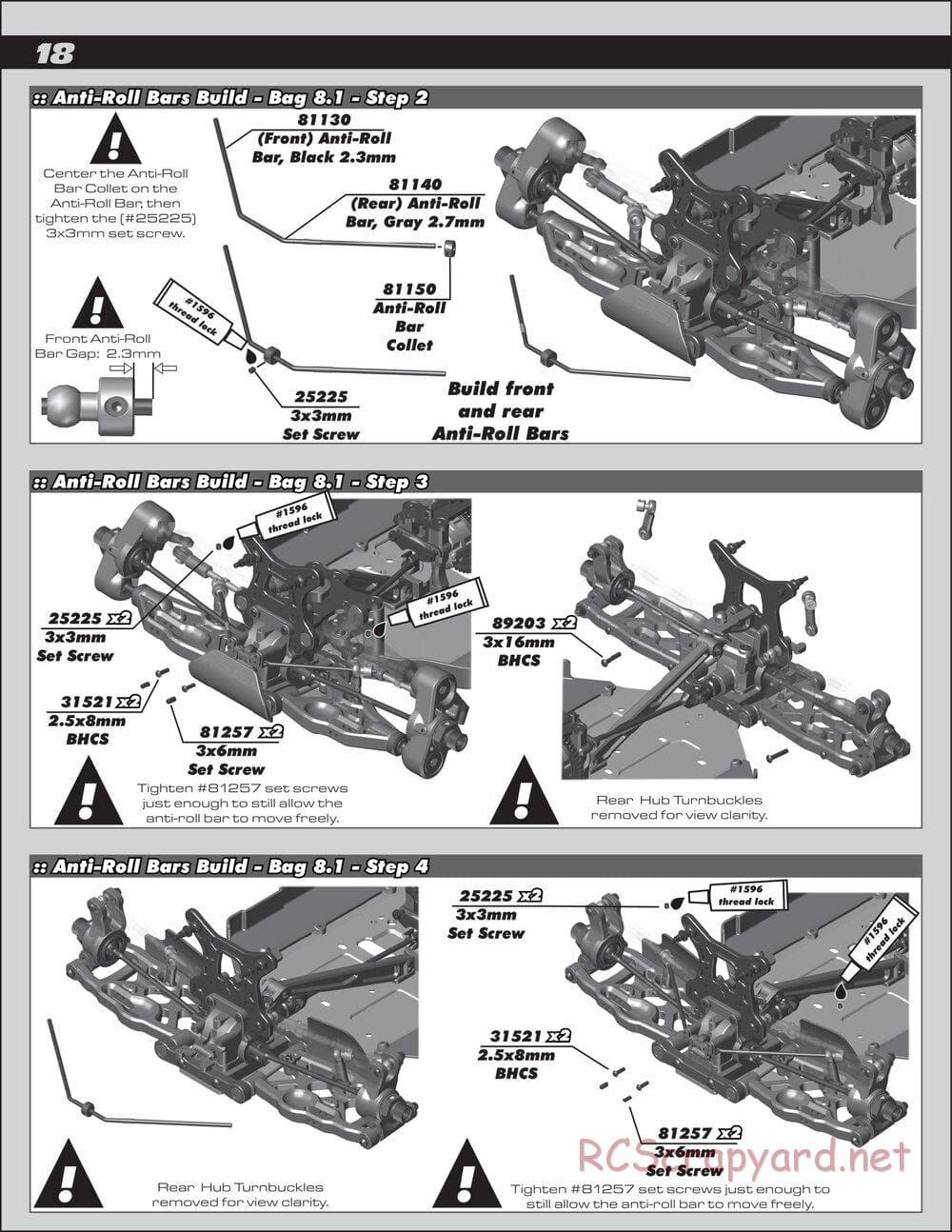 Team Associated - RC8B3.1 Team - Manual - Page 18