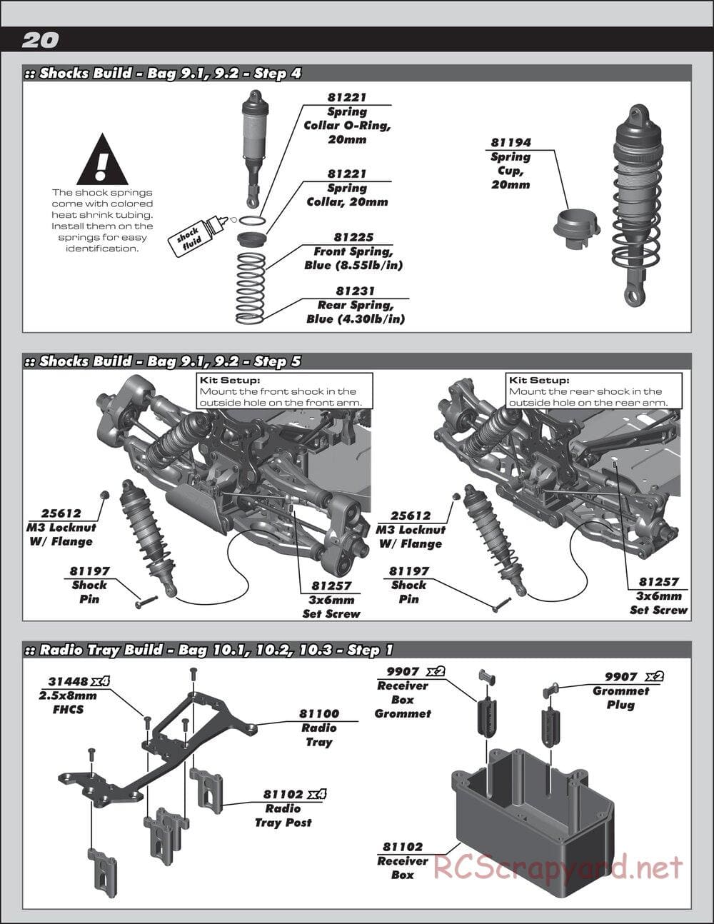 Team Associated - RC8B3.1 Team - Manual - Page 20