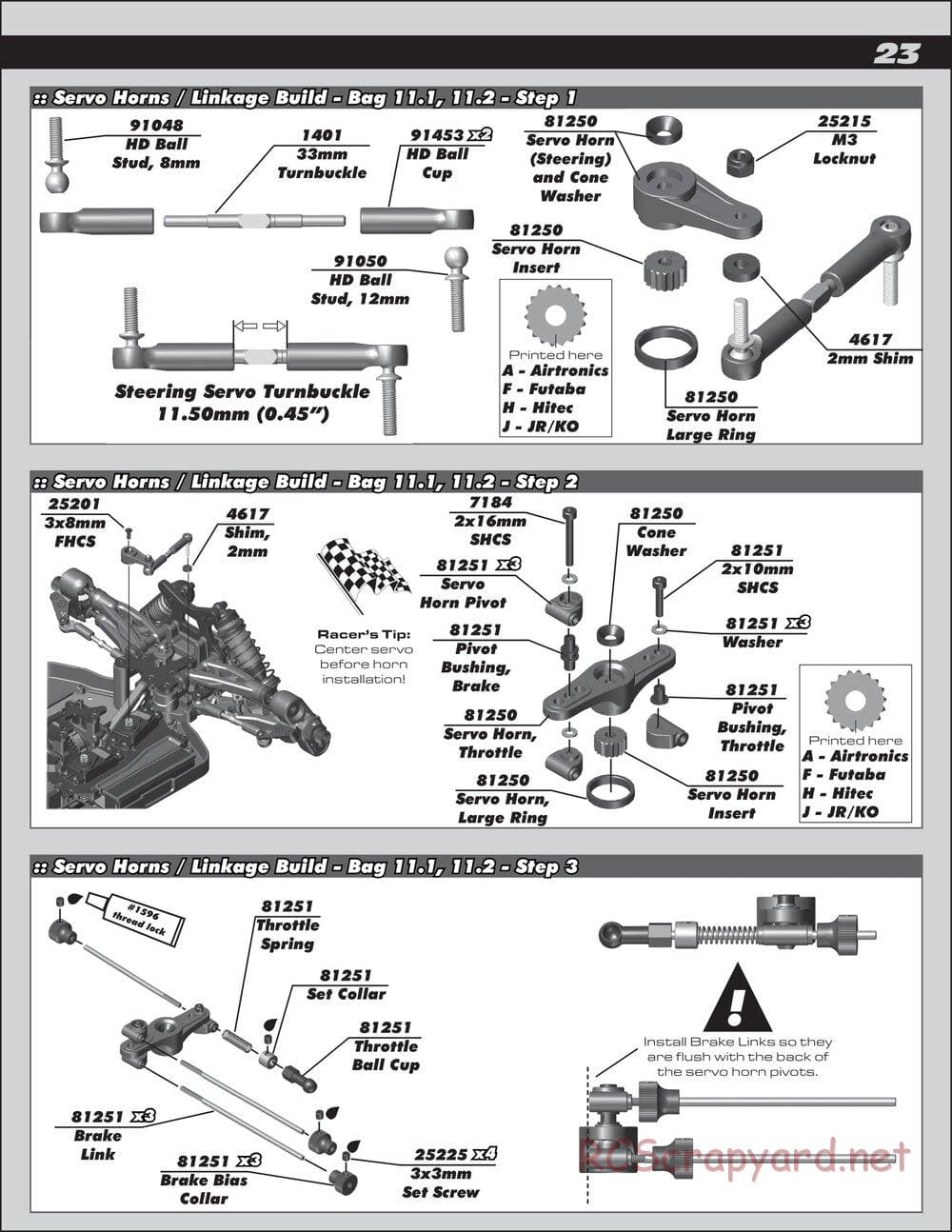 Team Associated - RC8B3.1 Team - Manual - Page 23