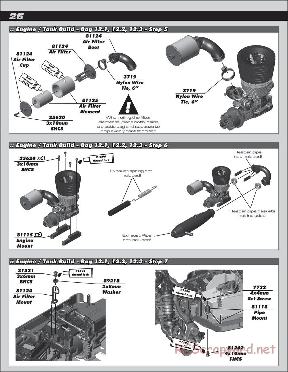 Team Associated - RC8B3.1 Team - Manual - Page 26