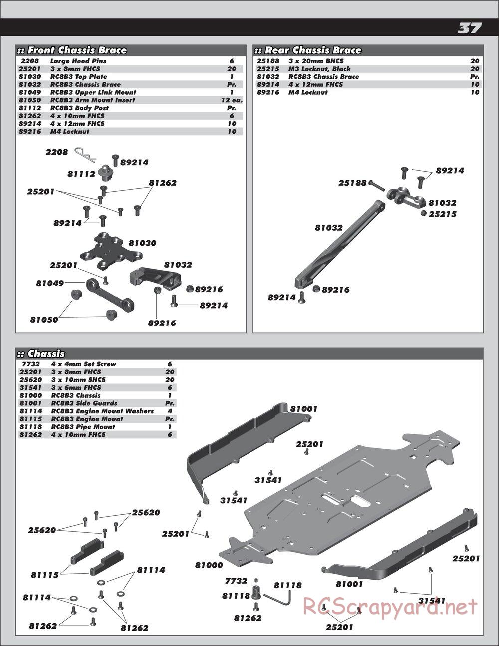 Team Associated - RC8B3.1 Team - Manual - Page 37