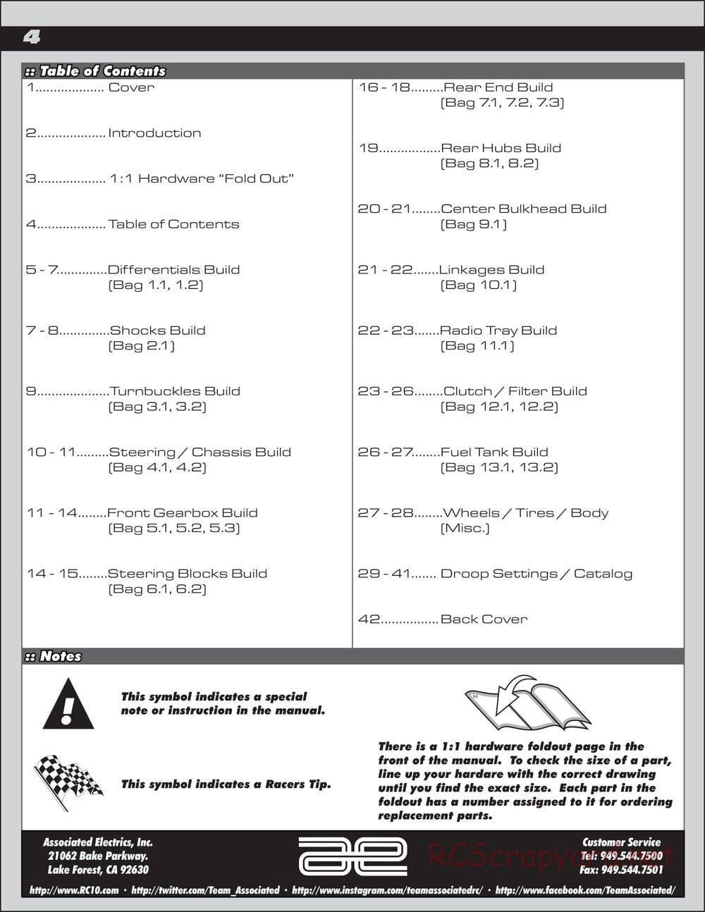 Team Associated - RC8B3.2 Team - Manual - Page 4
