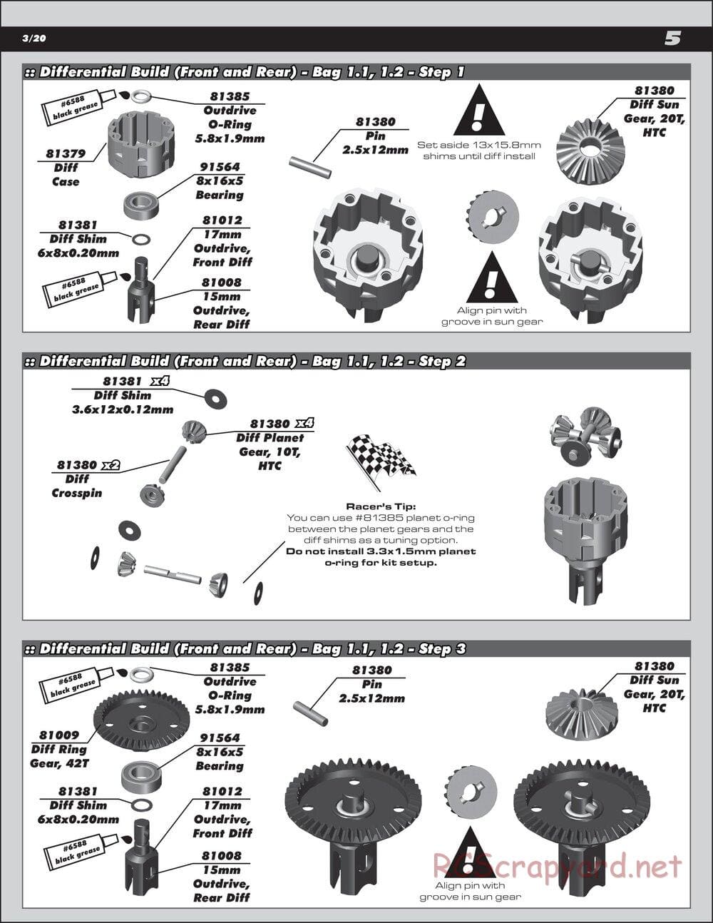 Team Associated - RC8B3.2 Team - Manual - Page 5