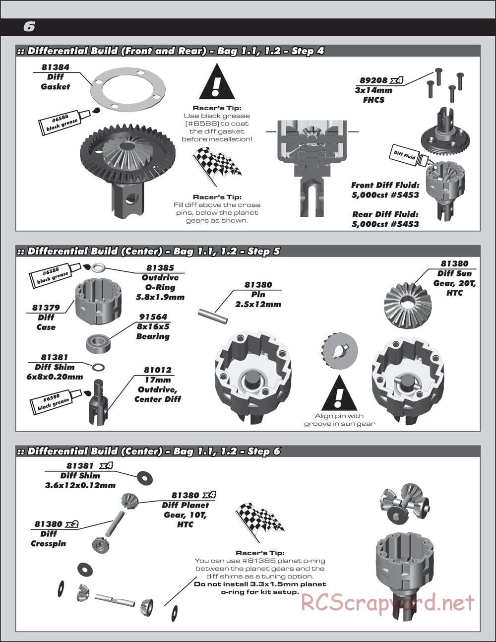 Team Associated - RC8B3.2 Team - Manual - Page 6