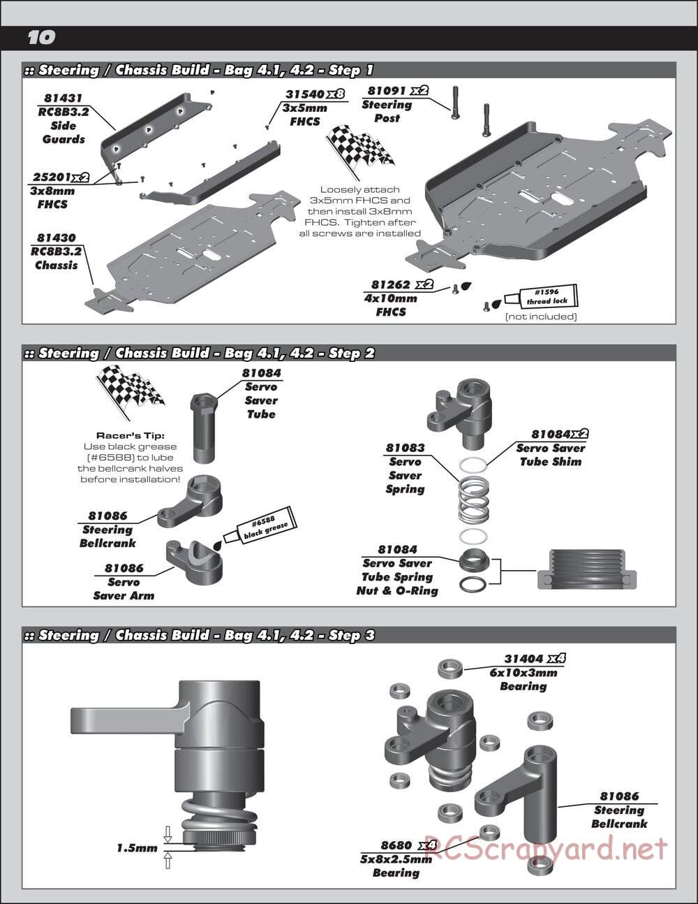 Team Associated - RC8B3.2 Team - Manual - Page 10