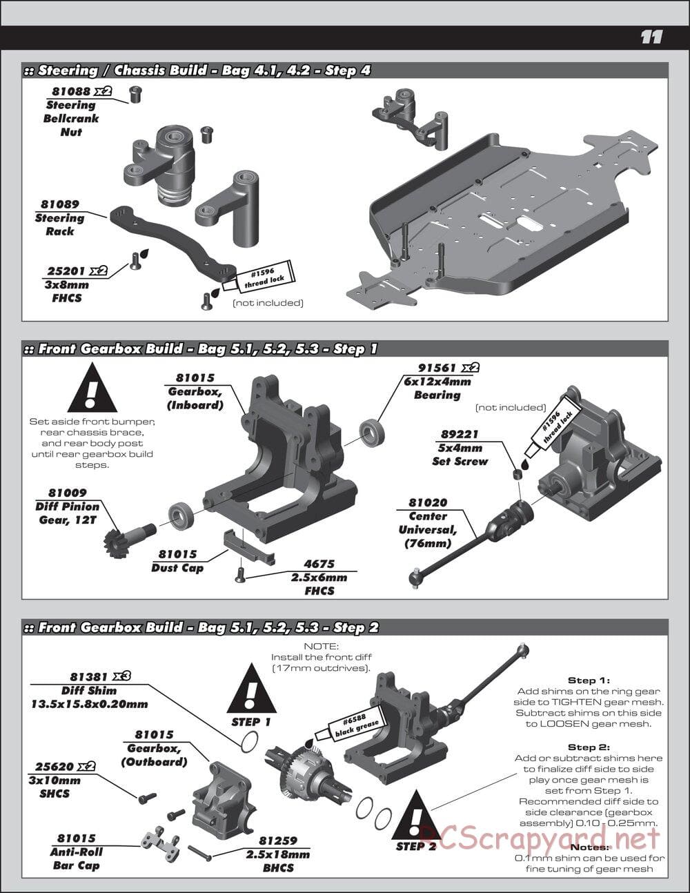 Team Associated - RC8B3.2 Team - Manual - Page 11