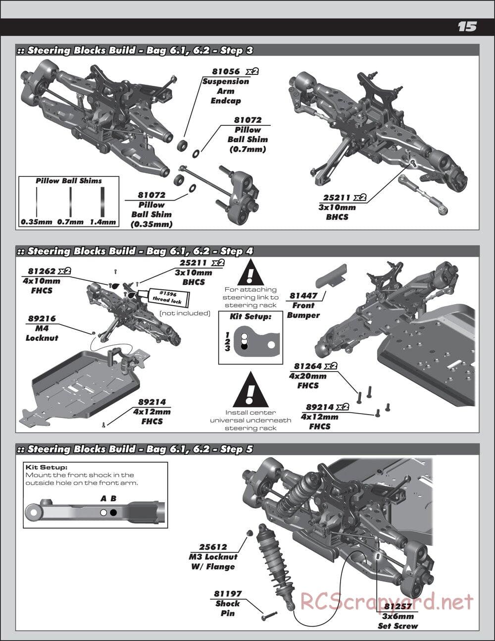 Team Associated - RC8B3.2 Team - Manual - Page 15