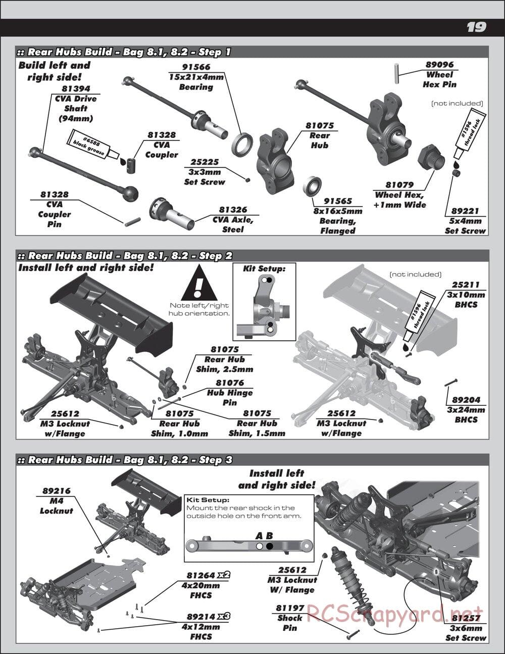 Team Associated - RC8B3.2 Team - Manual - Page 19