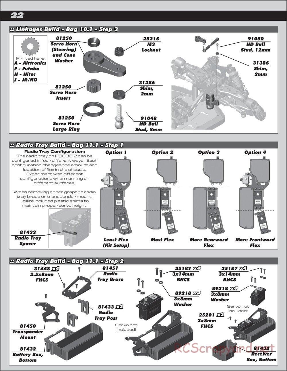 Team Associated - RC8B3.2 Team - Manual - Page 22