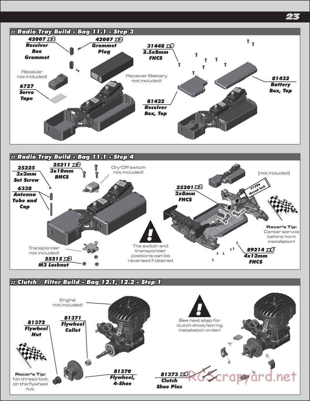 Team Associated - RC8B3.2 Team - Manual - Page 23