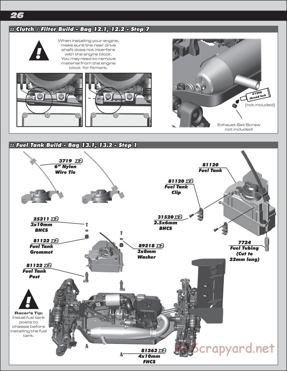 Team Associated - RC8B3.2 Team - Manual - Page 26