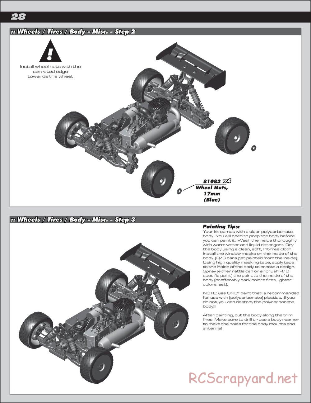 Team Associated - RC8B3.2 Team - Manual - Page 28