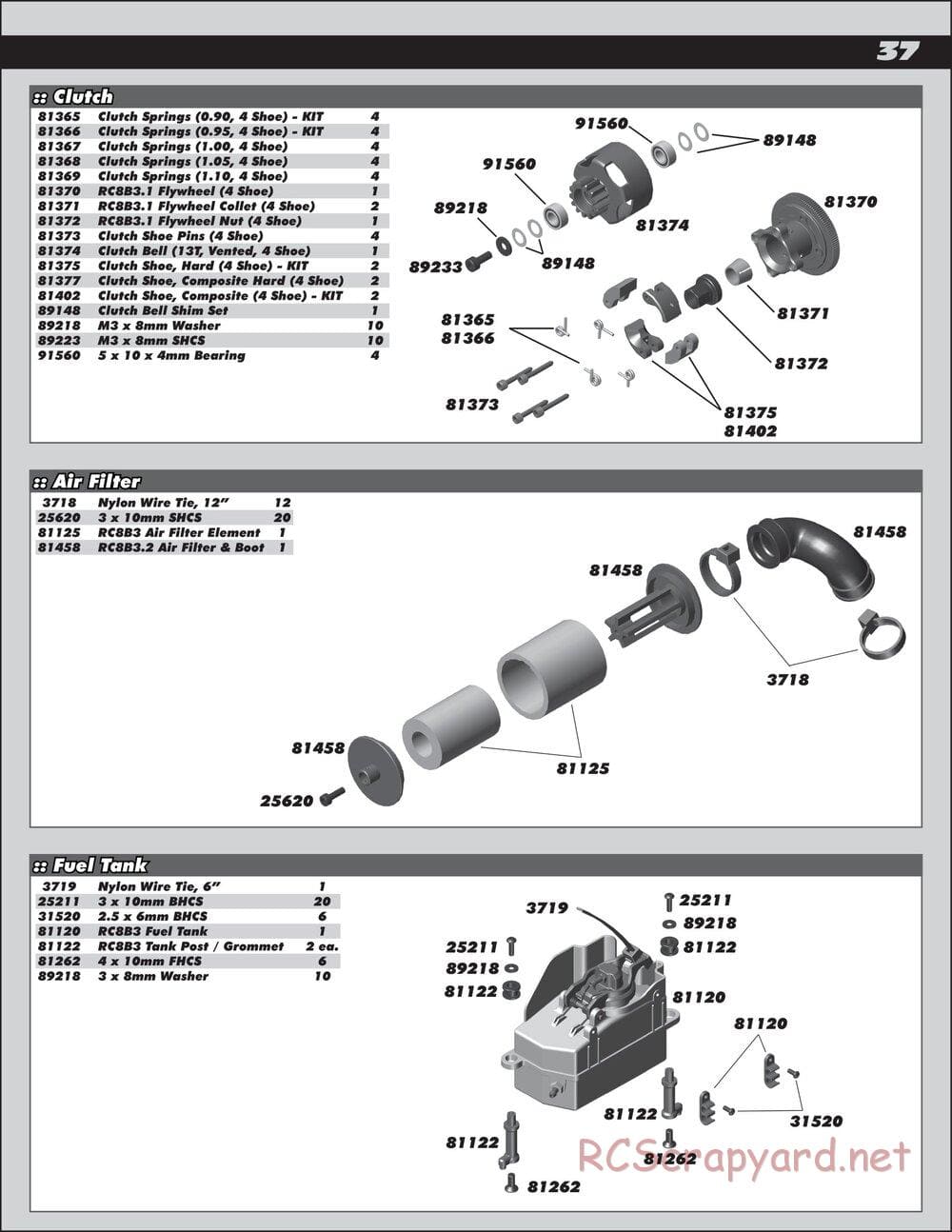 Team Associated - RC8B3.2 Team - Manual - Page 37