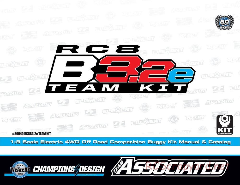 Team Associated - RC8B3.2e Team - Manual - Page 1