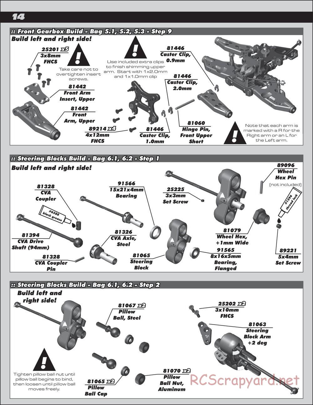 Team Associated - RC8B3.2e Team - Manual - Page 14