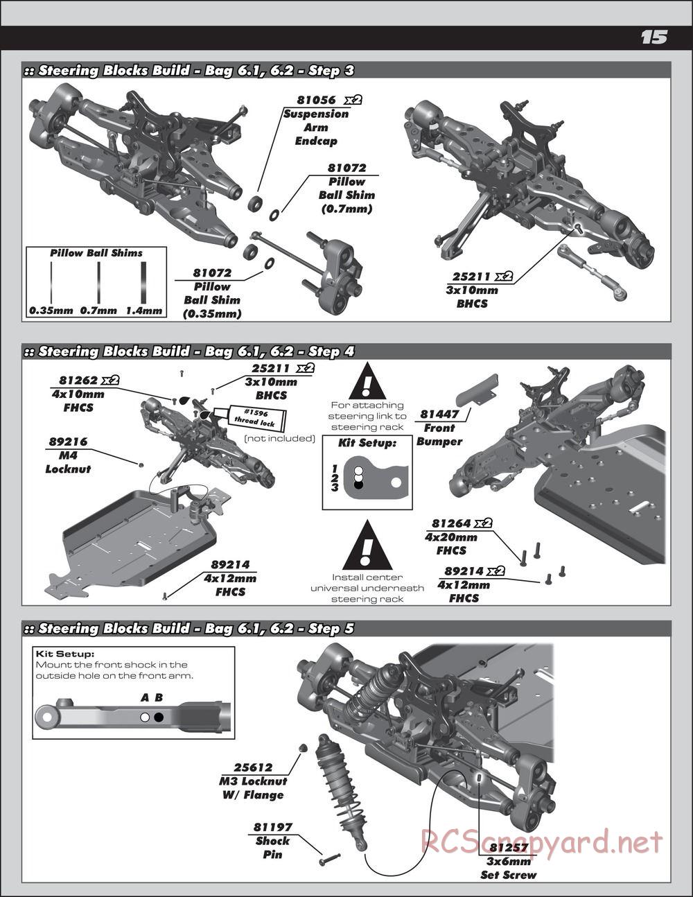 Team Associated - RC8B3.2e Team - Manual - Page 15