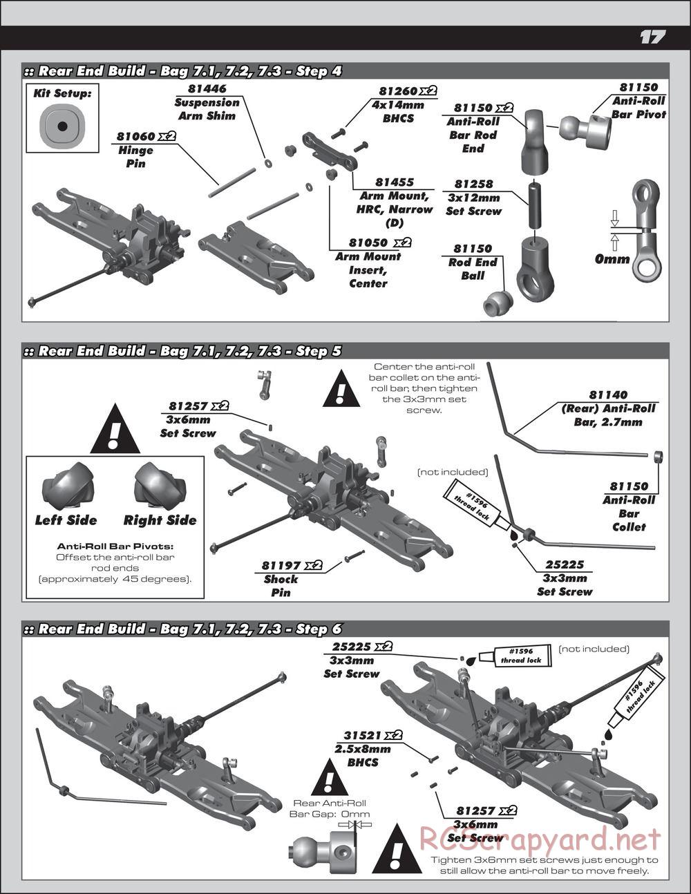 Team Associated - RC8B3.2e Team - Manual - Page 17