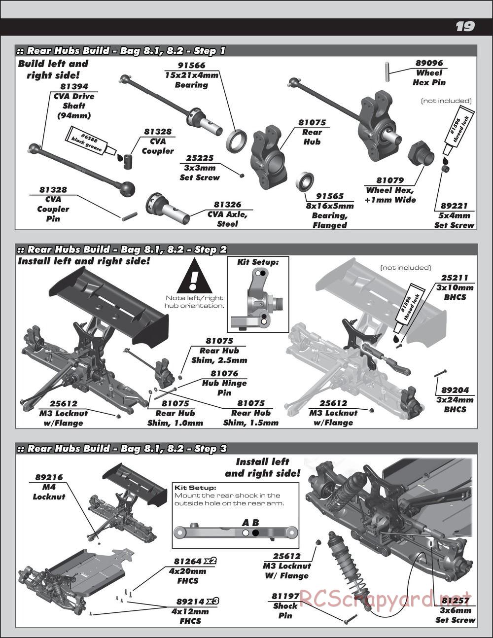 Team Associated - RC8B3.2e Team - Manual - Page 19