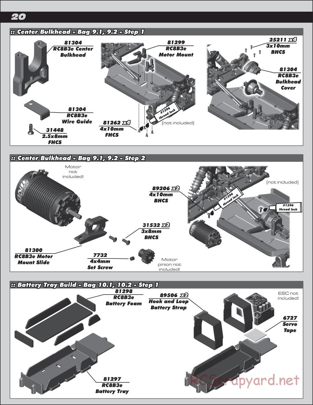 Team Associated - RC8B3.2e Team - Manual - Page 20