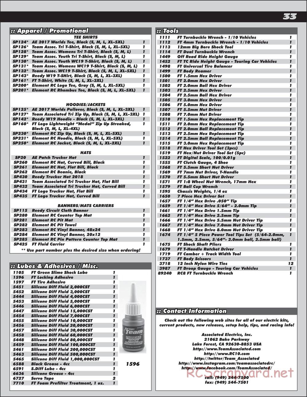 Team Associated - RC8B3.2e Team - Manual - Page 33