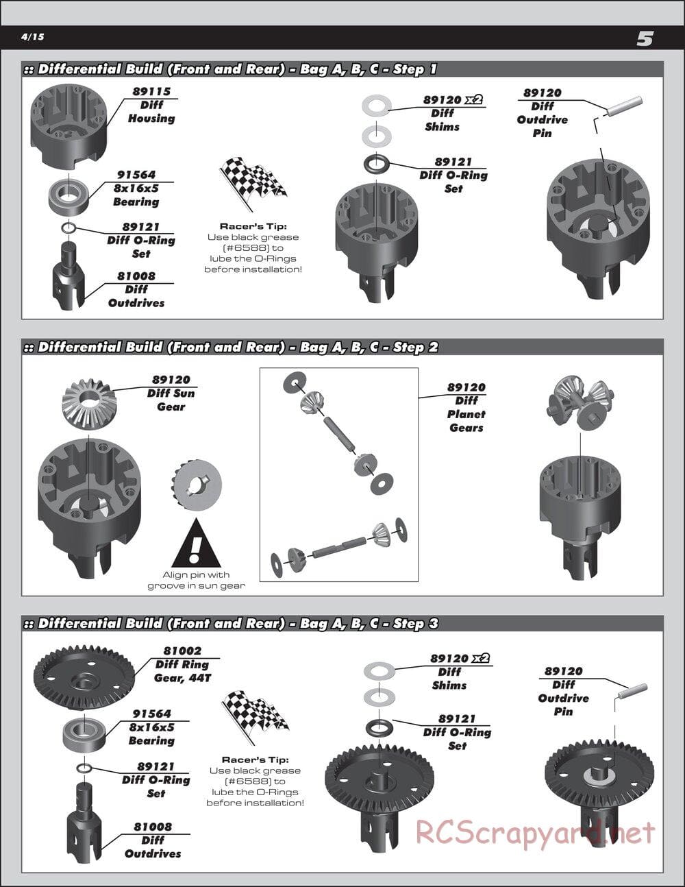 Team Associated - RC8B3 Team - Manual - Page 5