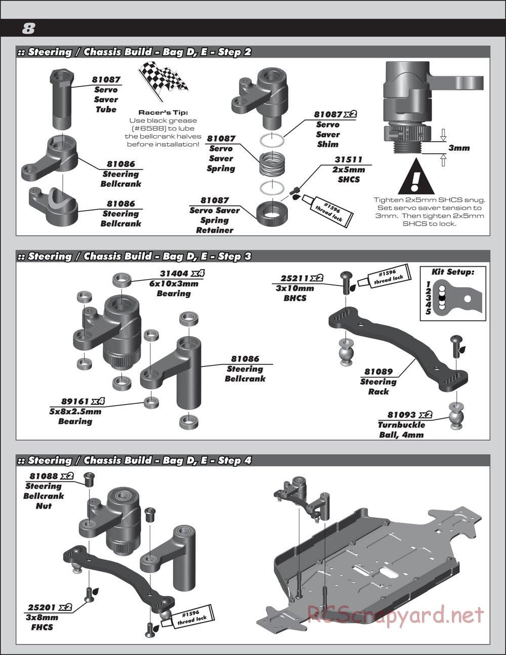 Team Associated - RC8B3 Team - Manual - Page 8