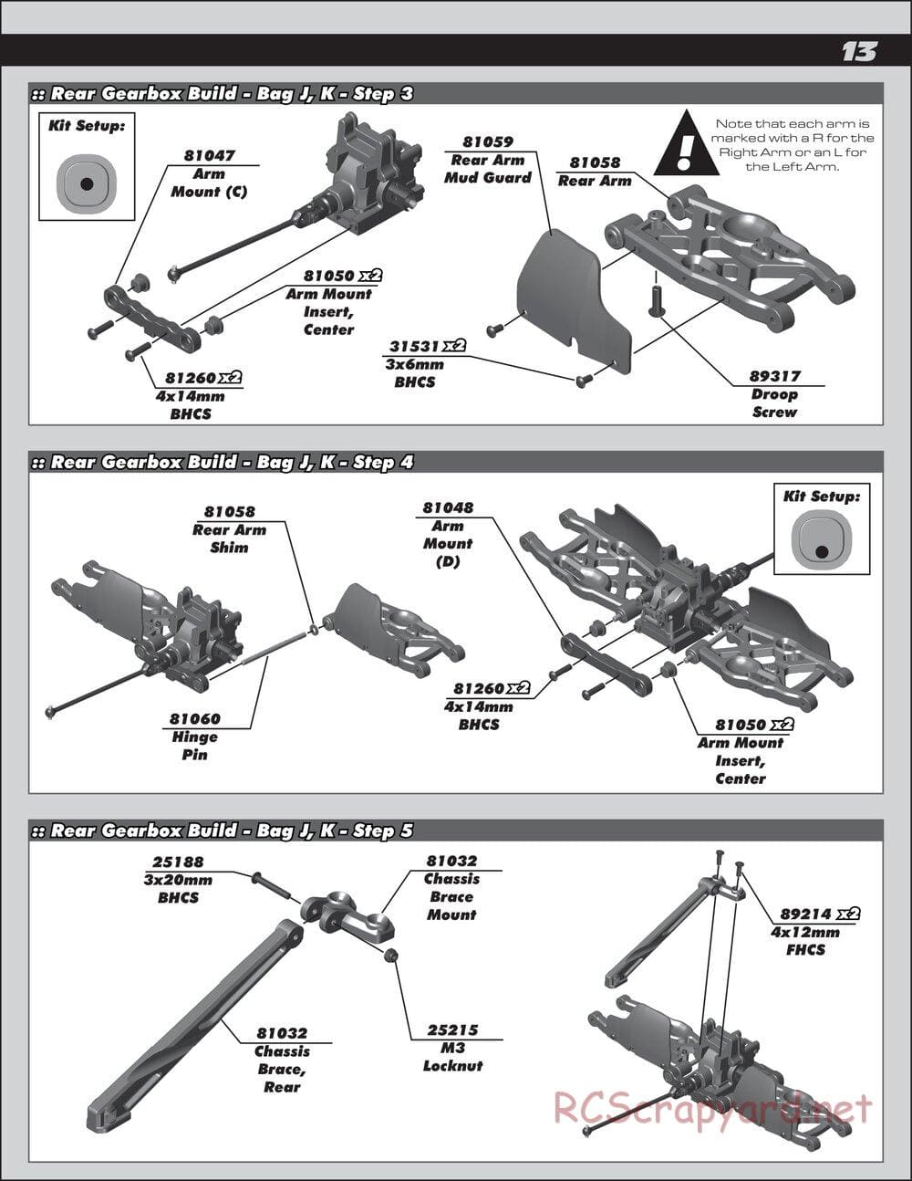 Team Associated - RC8B3 Team - Manual - Page 13