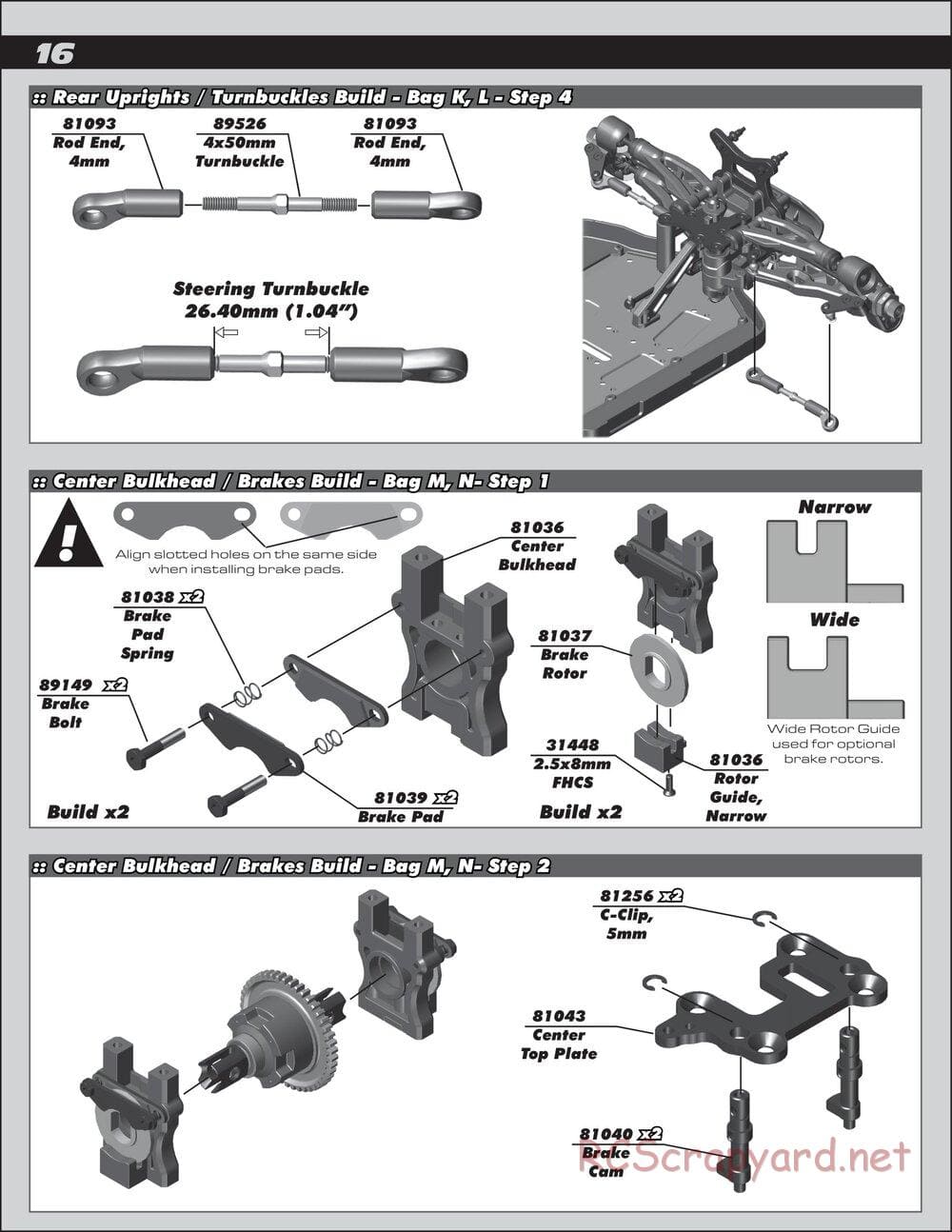 Team Associated - RC8B3 Team - Manual - Page 16