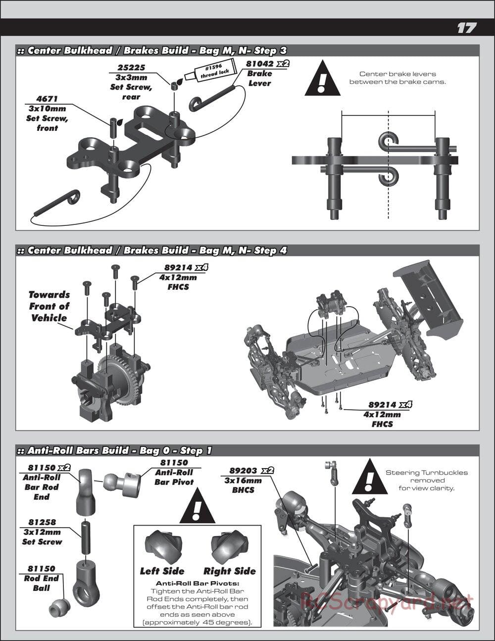 Team Associated - RC8B3 Team - Manual - Page 17