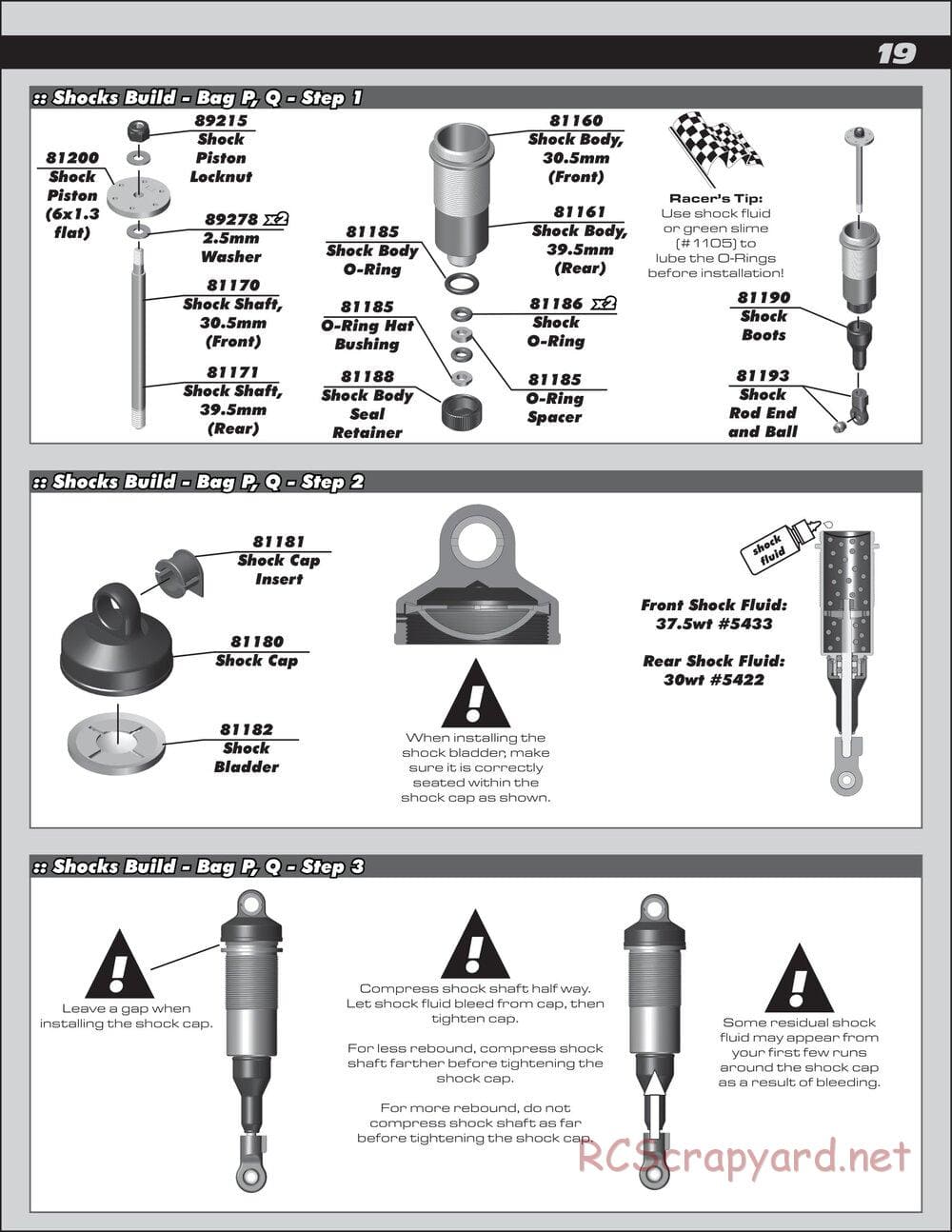 Team Associated - RC8B3 Team - Manual - Page 19