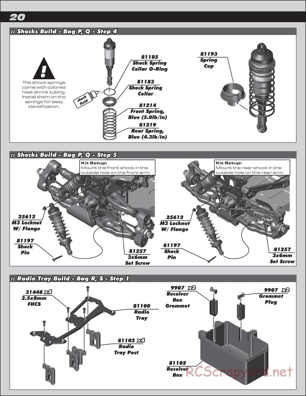 Team Associated - RC8B3 Team - Manual - Page 20