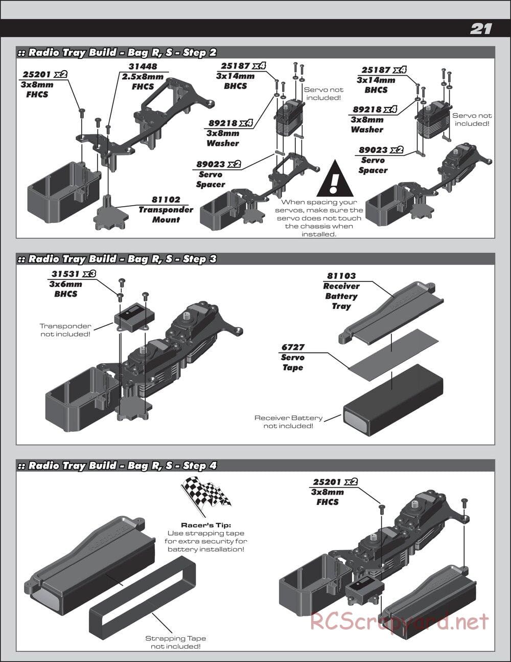 Team Associated - RC8B3 Team - Manual - Page 21