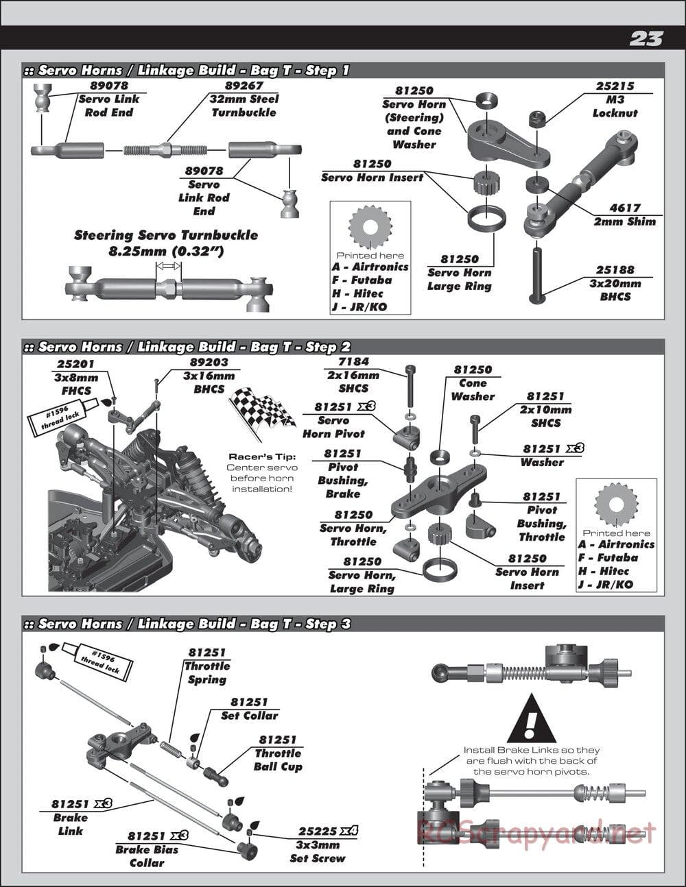 Team Associated - RC8B3 Team - Manual - Page 23